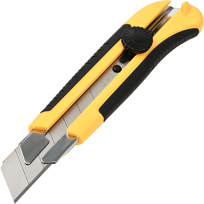 Нож строительный "Deli" 25 мм, желтый