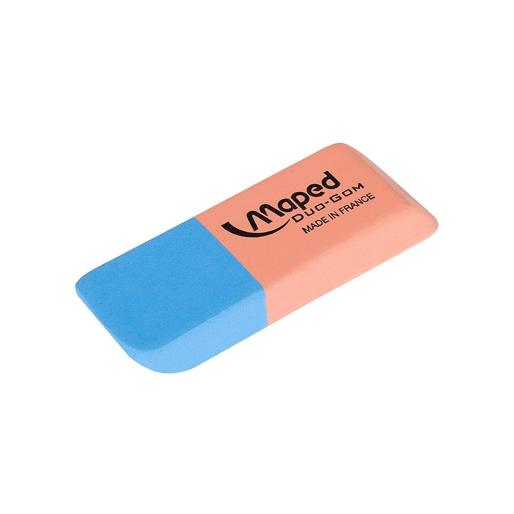 Ластик Maped "Duo-Gom", 1 шт, голубой, розовый, (021514)