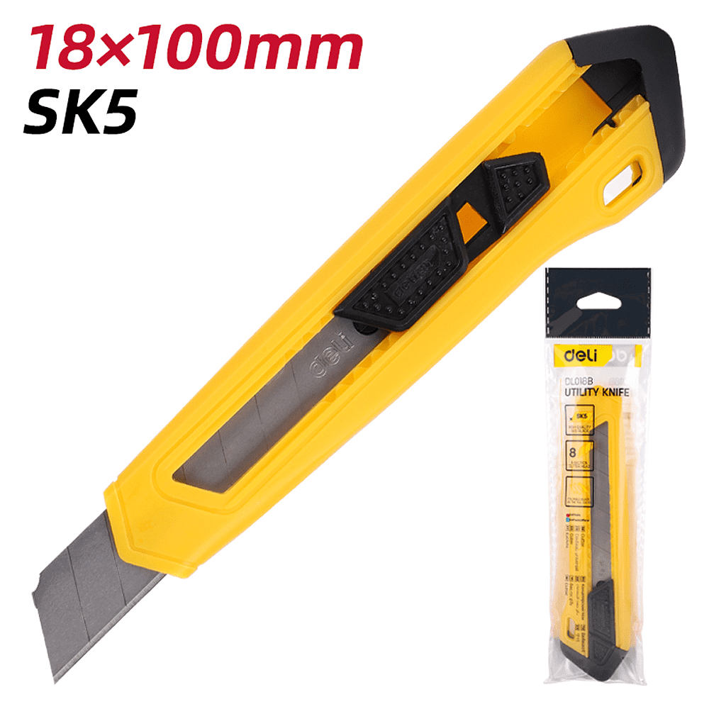 Нож строительный Deli YS EDL018B, 18 мм, универсальный - 9