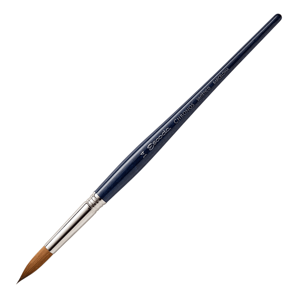 Кисть "Escoda Chronos", микс, круглая, на короткой ручке, № 14