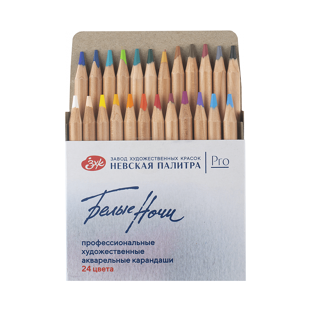 Карандаш акварельный "Белые ночи", набор 24 цветов, картонная коробка - 3