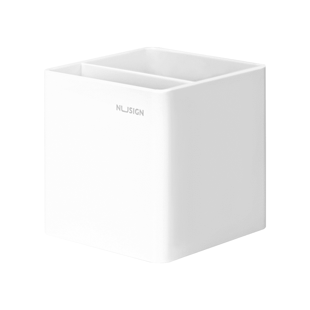 Подставка для ручек "Nusign", пластик, 2 деления, белый