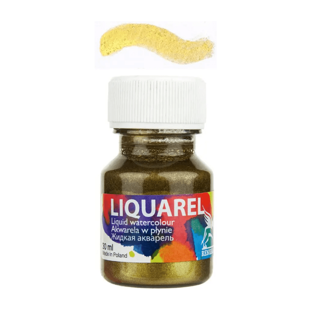 Акварель жидкая "Liquarel", 180 металлик золотой, 30 мл