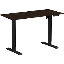 Стол с электроприводом WellDesk Basic 1300x675х18 черный/дуб термо черно-коричневый (9191456+9178193)