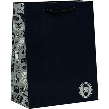 Пакет бумажный подарочный "Ты лучший", 18х23х10 см, черный