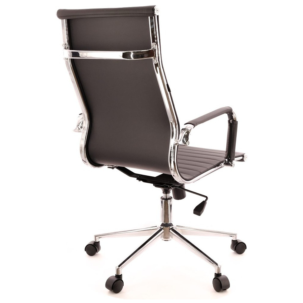 Кресло для руководителя "EVERPROF Rio Т", экокожа, хром, черный - 3