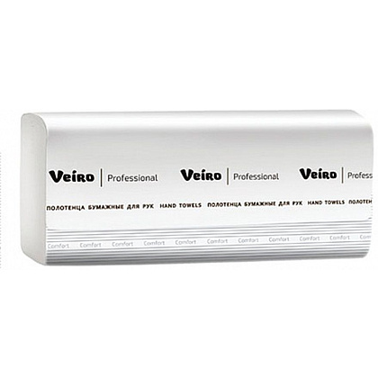 Полотенца бумажные "Veiro Professional Comfort", V-сложение, 1 слой, 250 листов