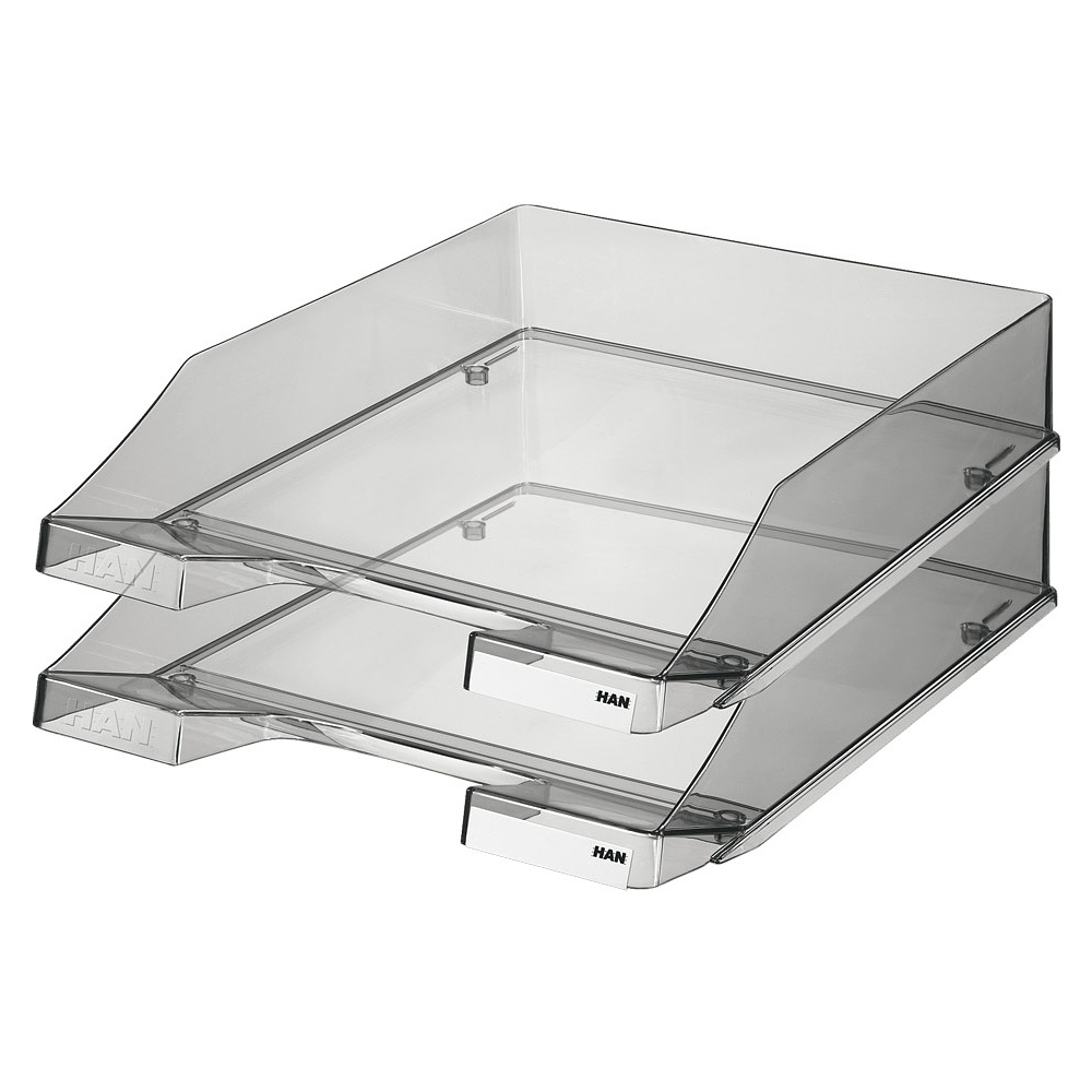 Модуль для бумаги горизонтальный "Han", прозрачный серый - 2