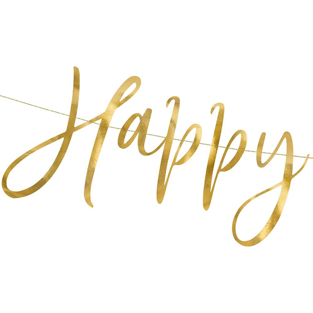 Гирлянда "С новым годом", золотистый - 2