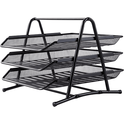 Модуль горизонтальный "Deli" на 3 лотка, черная сетка