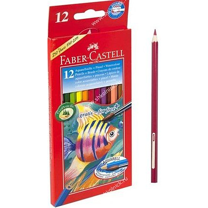 Цветные карандаши акварельные "Faber-Castell", 12 цветов - 2