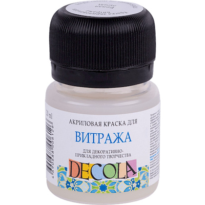 Краска акриловая для витража "Декола", 104 белая, 20 мл., банка