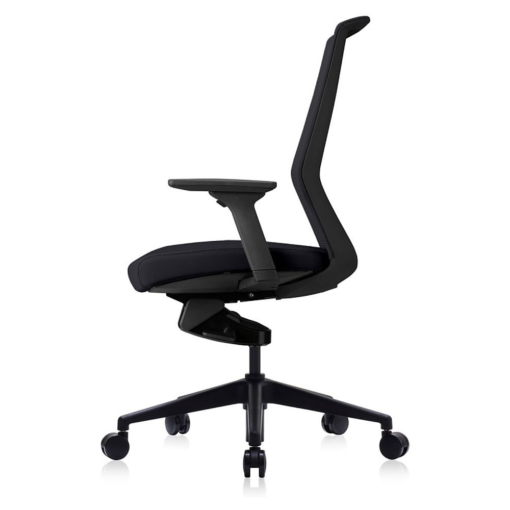 Кресло для руководителя Bestuhl "J1", сетка, ткань, пластик, черный  - 3