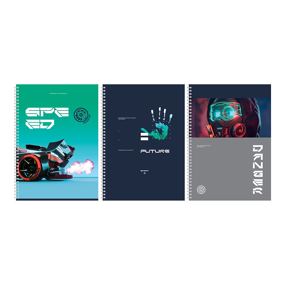 Тетрадь "Будущее", А4, 96 листов, клетка, ассорти 