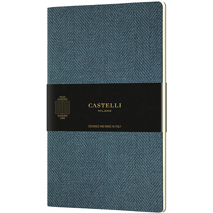 Блокнот Castelli Milano "Harris Maple Red", A5, 32 листа, линейка, серый