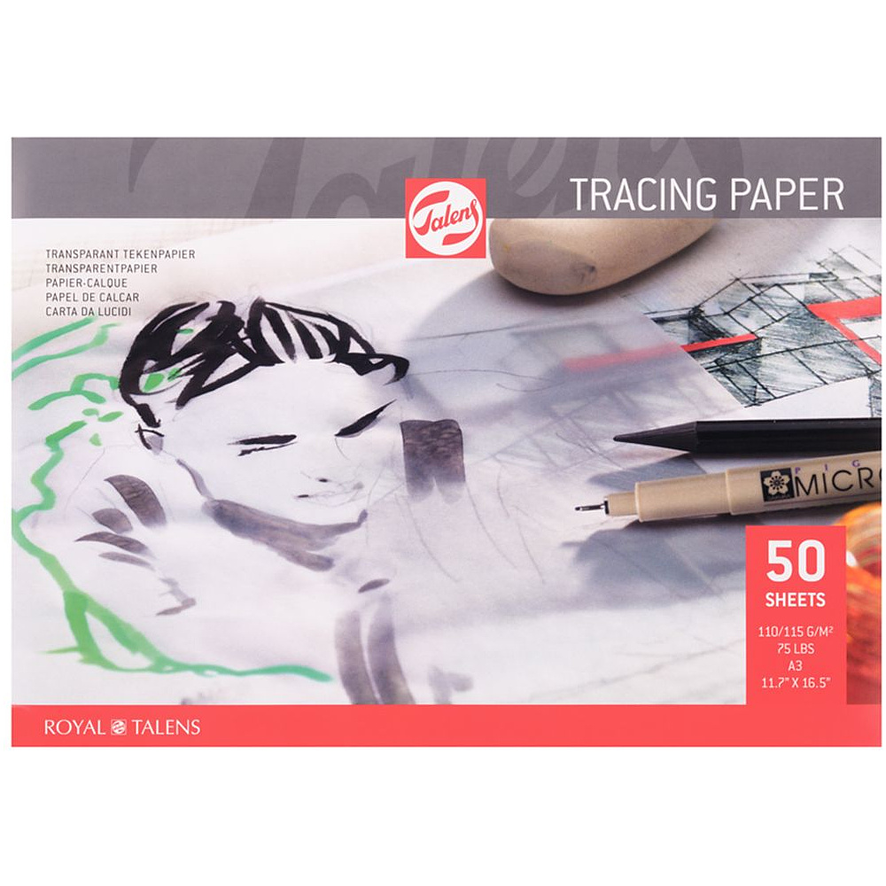 Калька "Talens FSCM80", А3, 50 листов, 110-115 г/м2, калька