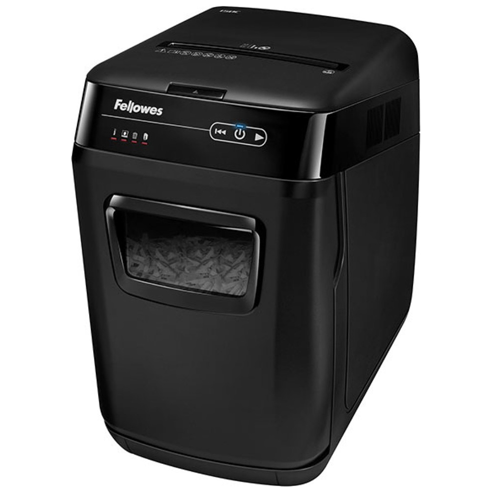 Уничтожитель Fellowes AutoMax 150C, автоподача, DIN P-4, 4х38мм, 150 листов, авто, 32 литра
