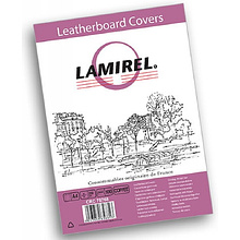 Обложка (перф.) картон под кожу белый 230г/м 100шт Lamirel Delta
