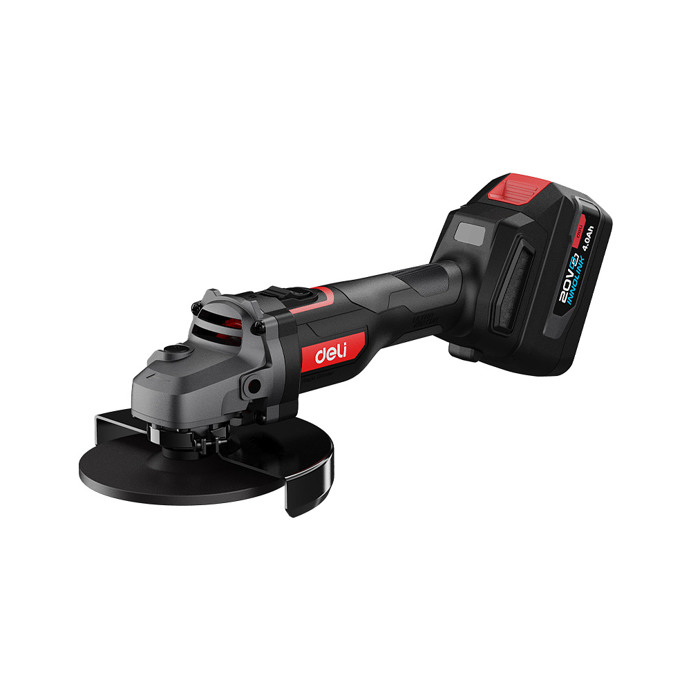 Угловая шлифмашина Deli RS EDE-JM20-2D4 20 В, 125 мм, 2 АКБ, 4 Ач, сумка