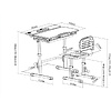 Комплект растущей мебели Fundesk "Cubby Botero": парта, стул, подставка для книг, LED-лампа, серый - 19
