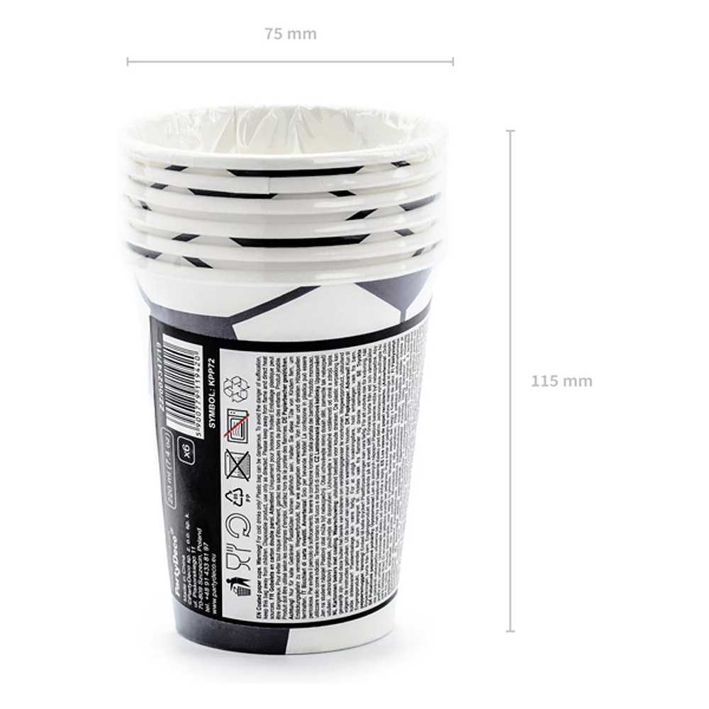 Стакан бумажный "Football", 6 шт, 220 мл - 3