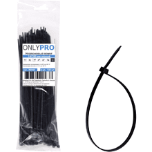 Хомут нейлоновый OnlyPro, 4.8х200 мм, черный, 100 шт 