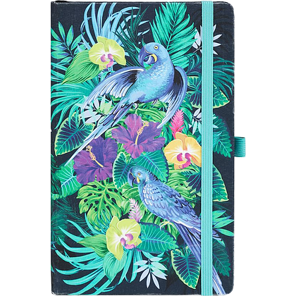 Блокнот "Eden jungle", А4, 96 листов, на резинке, разноцветный, голубой - 2