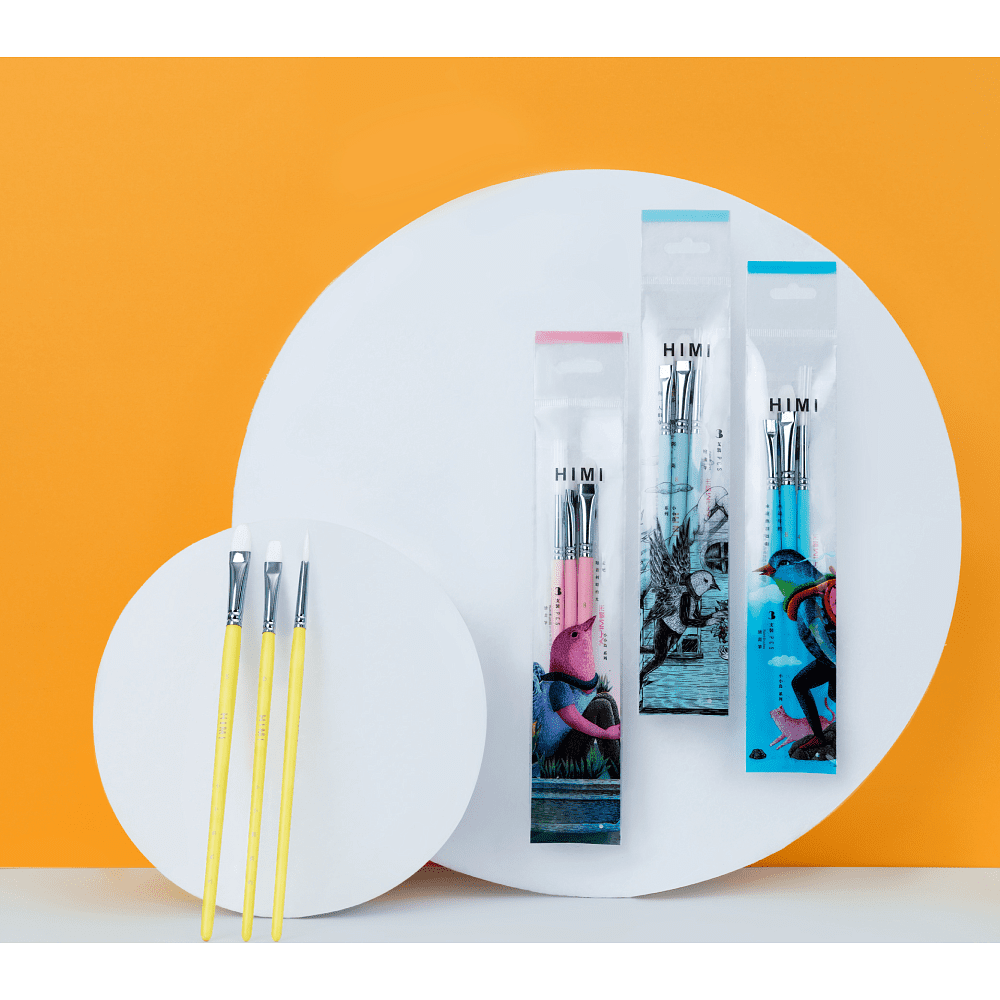 Набор кистей для рисования "Himi Miya Little Bird", синтетика, 3 шт - 6