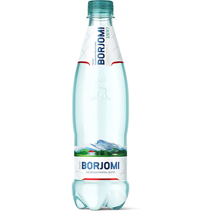 Вода минеральная "Borjomi", газированная, 0.5 л