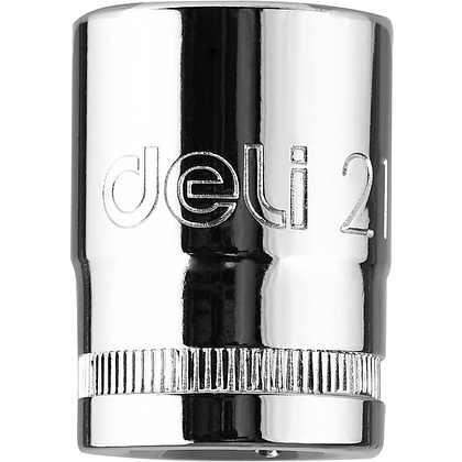 Головка торцевая "Deli" 21 мм, серебристый