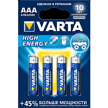 Батарейки алкалиновые Varta "High Energy AAA/LR03"