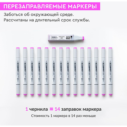 Набор маркеров перманентных двусторонних "Sketchmarker Basic 3", 12 шт. - 6