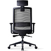 Кресло для руководителя BESTUHL "S30", сетка, ткань, пластик, черный - 4