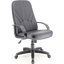 Кресло для руководителя Everprof "Komo PL", экокожа, пластик, черный 