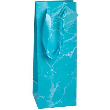 Пакет бумажный подарочный "Мрамор", 12.7x33x11.3 см, ассорти