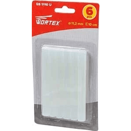 Стержни клеевые WORTEX GS1110 U, 11.2х100 мм, 6 шт/упак