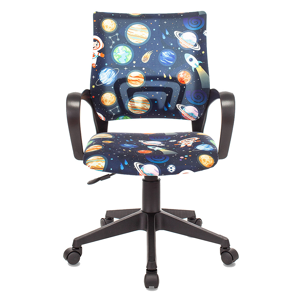 Кресло детское "Бюрократ BUROKIDS 1", пластик, черный космонавт - 2