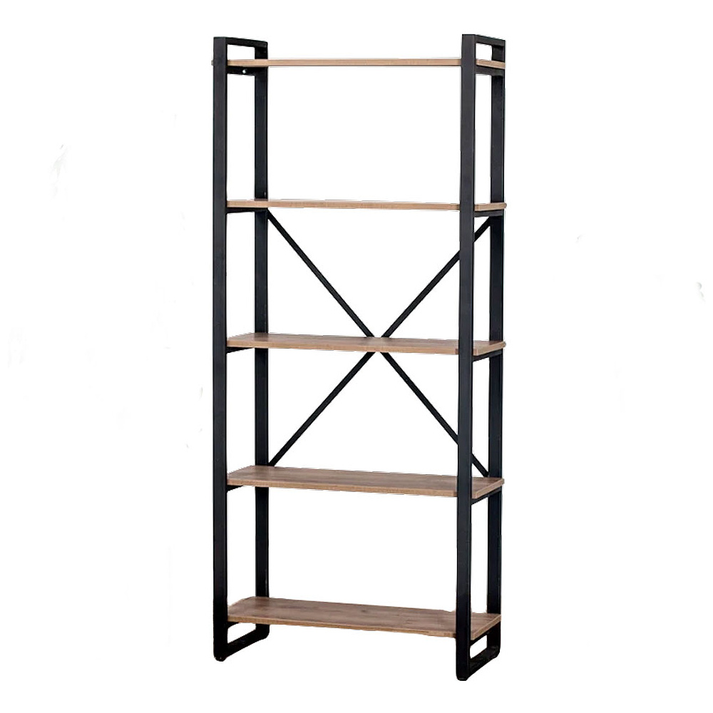 Стеллаж Millwood "Loft CH-3", 800х350х1820 мм, черный, табачный крафт
