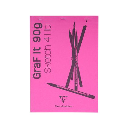 Скетчбук "Graf It", A4, 90 г/м2, 80 листов, розовый