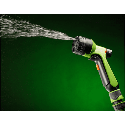 Пистолет-распылитель Amigo Grande 79256, 2/4", 7 функций, черный, зеленый - 10
