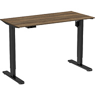 Стол с электроприводом WellDesk Light 1300x675х18 черный/дуб санта-фе винтаж (9116309+9178196)