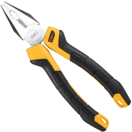 Плоскогубцы Deli YS EDL2007Z, 180 мм., желтый, черный