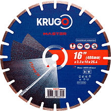 Круг алмазный по асфальту Krugo Master, 400х25.4 мм