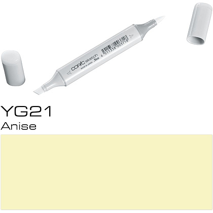 Маркер перманентный "Copic Sketch", YG-21 анис