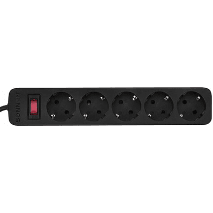 Сетевой фильтр Sonnen SPB-505, 5 м, 5 розеток, черный - 2