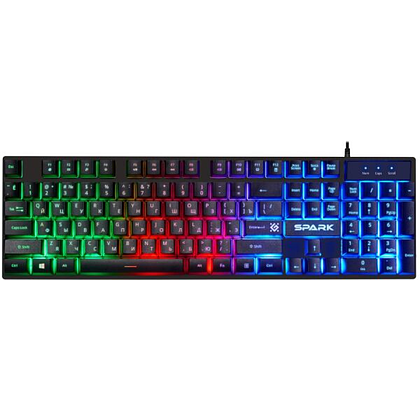 Клавиатура Defender "Spark GK-300L RU", радужная подсветка, черная  