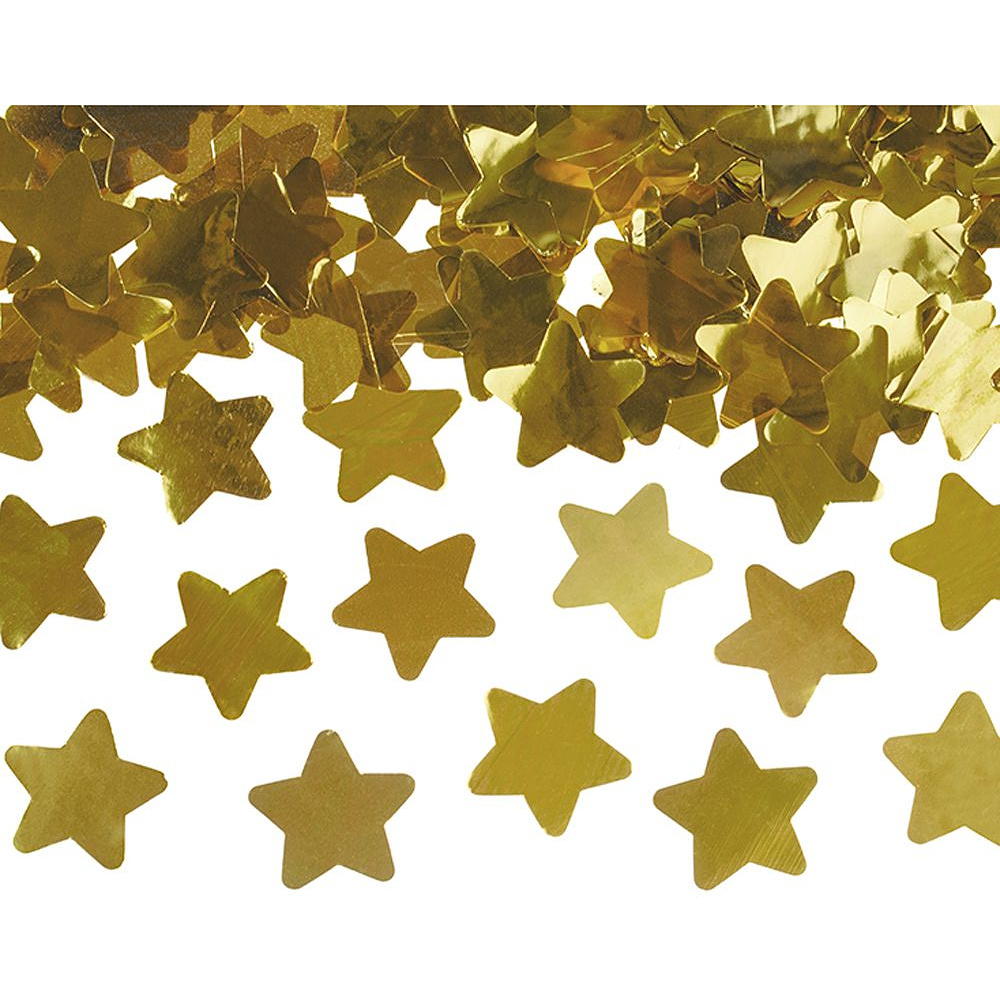 Хлопушка праздничная со звездами, 40 см, золотистый - 3