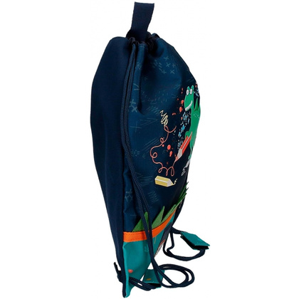 Мешок для обуви Enso "Dino artist", 34x27x10 см, темно-синий, зеленый - 2