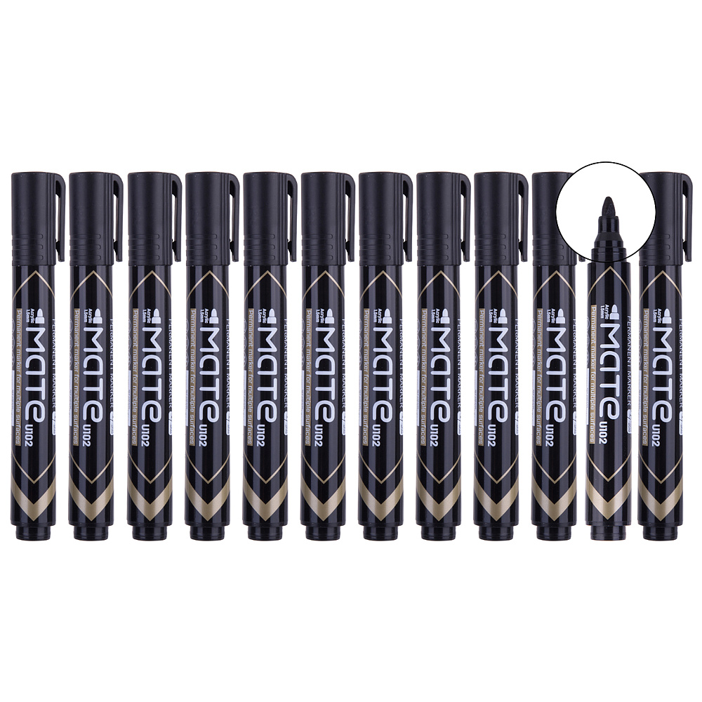 Маркер перманентный "MATE U102", черный - 2