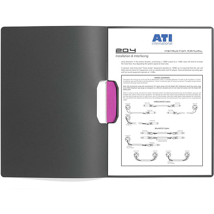 Папка с клипом "Duraswing Color", антрацит, розовый клип - 2